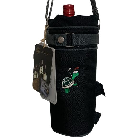 Legacy A Picnic Time Brand Insulated Single Bottle Wine Bag With Strap - Picture 2 of 9